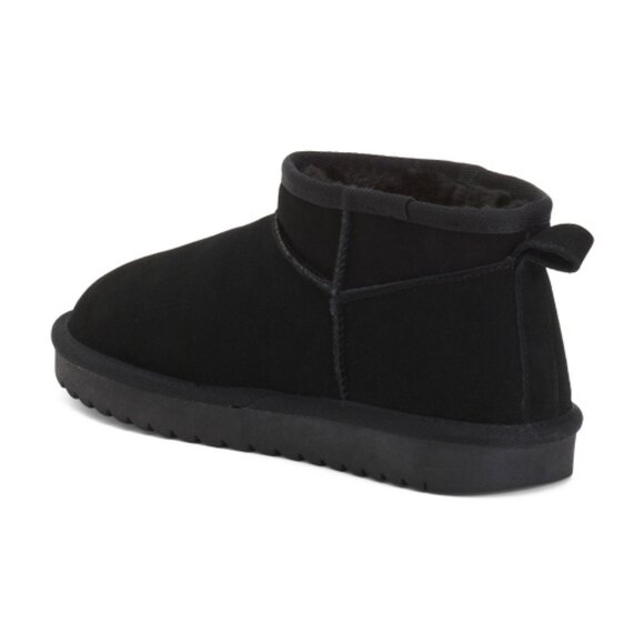 NEW CUSHIONAIRE Suede Hip Mini Booties black for women 362tn - Picture 2 of 5